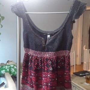 Boho Crochet Knit Free People Dress